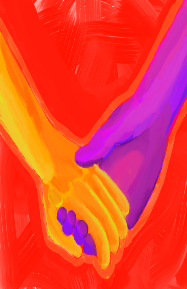 Holding Hands( ART PRINT )